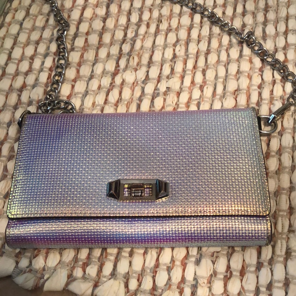 Flash sale: Rebecca Minkoff holographic crossbody purse wallet (deleting soon)
